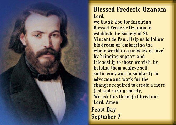 Blessed Frederic Ozanam, founder of the Society of St Vincent de Paul